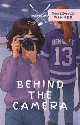 behind the camera - fake dating sports romance (wlw) cover